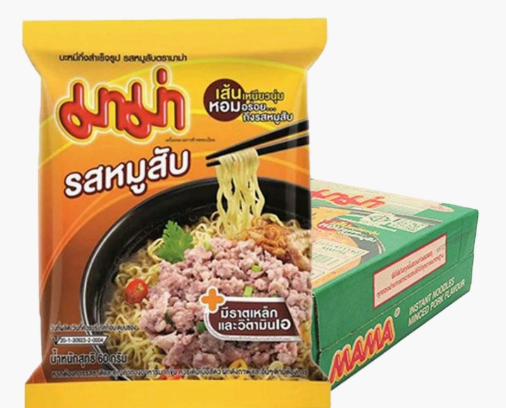 มาม่า บะหมี่กึ่งสำเร็จรูป รสหมูสับ 60 ก. x 30 ซอง