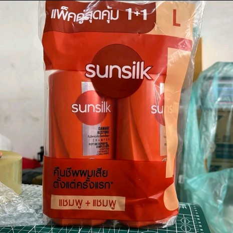 Sunsilkแชมพูแพ็คคู่แบบหัวปั้มรับ(12,700แต้ม)
