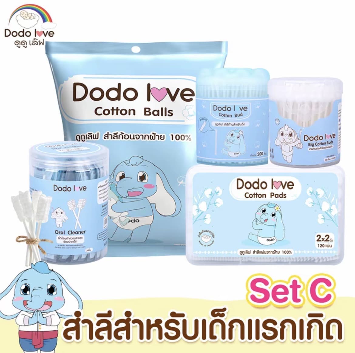 เซ็ตสำลีสำหรับเด็กแรกเกิด (set C) 5 ชิ้น อุปกรณ์สำลีที่จำเป็นสำหรับเด็กแรกเกิด เซ็ตสำลี เซ็ตสำลีสำหรับเด็ก กรรไกรตัดเล็บไฟฟ้า กรรไกรตัดเล็บไฟฟ้าสำหรับเด็ก สำหรับเด็กแรกเกิด เด็กแรกเกิด ของใช้สำหรับเด็กแรกเกิด ของใช้เด็ก สินค้าแม่และเด็ก(รับ17,700แต้ม)