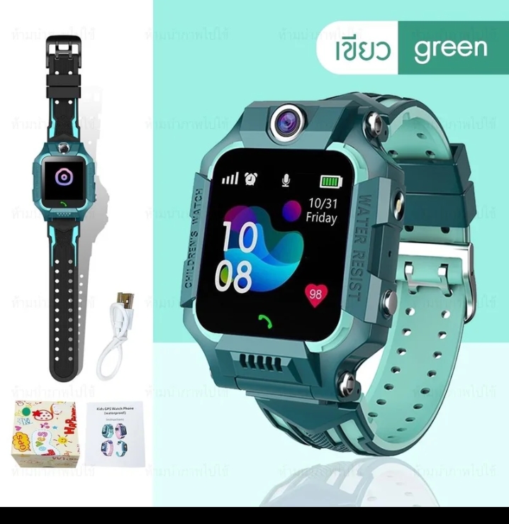นาฬิกาเด็ก smart watch เมนูภาษาไทยใส่ซิมได้โทรได้ กล้องหน้าถ่ายรูป นาฬิกา imo โทรศัพท์เด็กพร้อมระบบ ติดตามตำแหน่ง สีเขียว (รับ21200แต้ม)