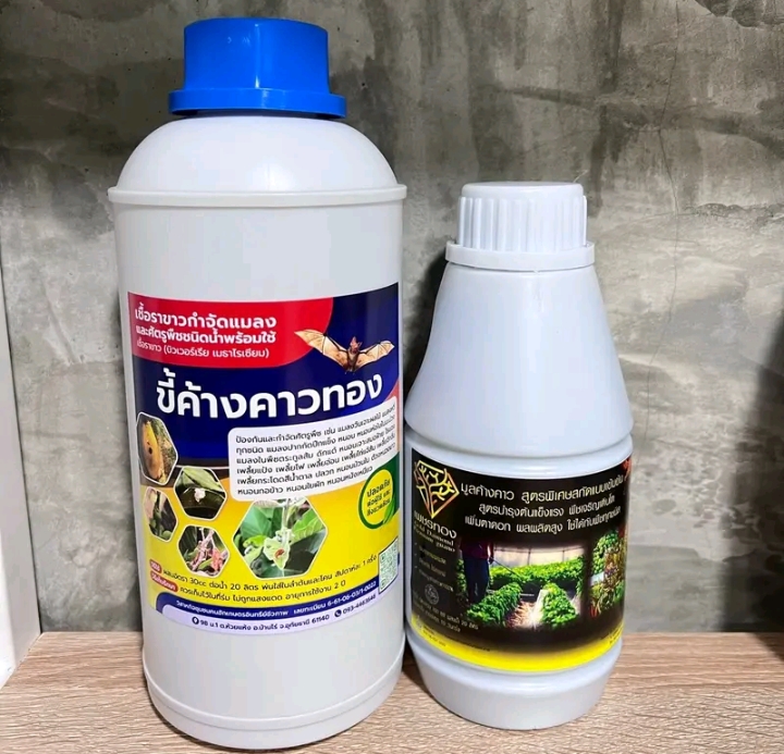 ขี้ค้างคาวบำรุงสูตรเข้มข้น 500 ซีซี+กำจัดแมลง 1000 cc (รับ32500แต้ม)