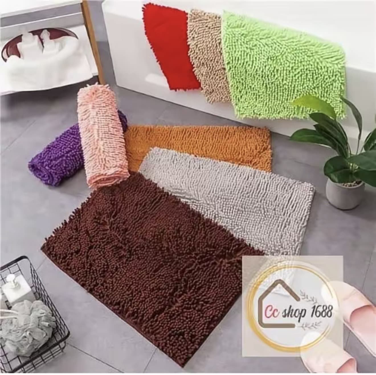 พรมเช็ดเท้านาโนตัวหนอน ดักฝุ่น/ทราย [ ขนาด 40 x 60 cm.] รุ่นบาง ซับน้ำดีเยี่ยม พรมแต่ง ห้อง พรมเช็ดห้องน้ำ พรมปูพื้น ฯลฯ (รับ 6,200 แต้ม)
