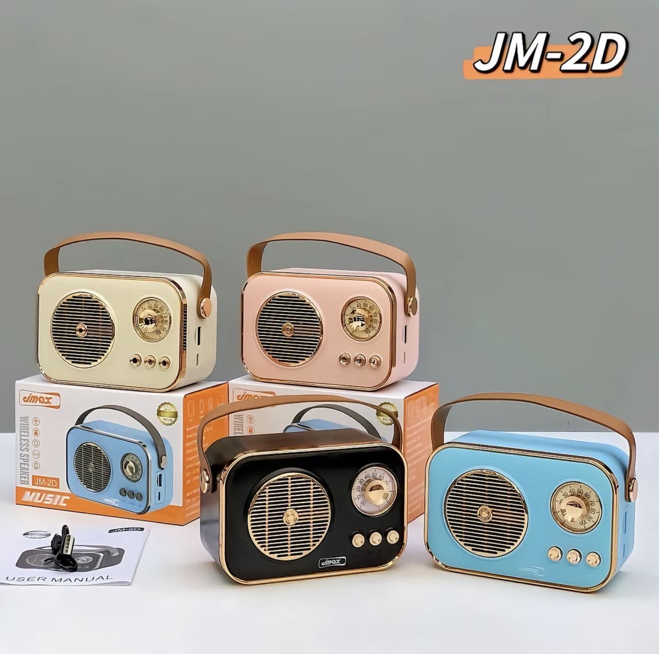 JMAX ลำโพงบลูทูธ JM-2D เชื่อมต่อ ได้2ตัว พร้อมสายหิ้ว ลำโพงไร้สาย 5Wาดอก ของแท้ 100% (รับ 31,200 แต้ม)