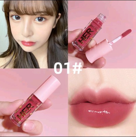 ลิปกลอสเนื้อกระจก ให้ความชุ่มชื้น กัน น้ำ และไม่ติดถ้วย Mirror Lip Glaze ลิปสติกลิปกลอสเนื้อเจลลี่ มอยซ์เจอไรเซอร์ ลิปเกลซ เบอร์#01(รับ6200แต้ม)