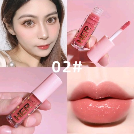ลิปกลอสเนื้อกระจก ให้ความชุ่มชื้น กัน น้ำ และไม่ติดถ้วย Mirror Lip Glaze ลิปสติกลิปกลอสเนื้อเจลลี่ มอยซ์เจอไรเซอร์ ลิปเกลซ เบอร์#02(รับ6200แต้ม)