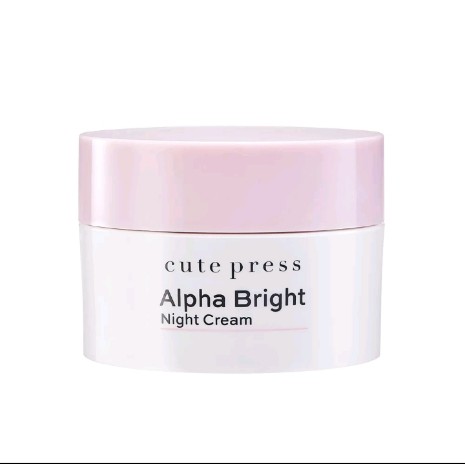 ครีมบำรุงผิวหน้าสำหรับตอนกลางคืน คิวท์เพรส CUTE PRESS ALPHA BRIGHT NIGHT CREAM 30 กรัม  (รับ18200แต้ม)