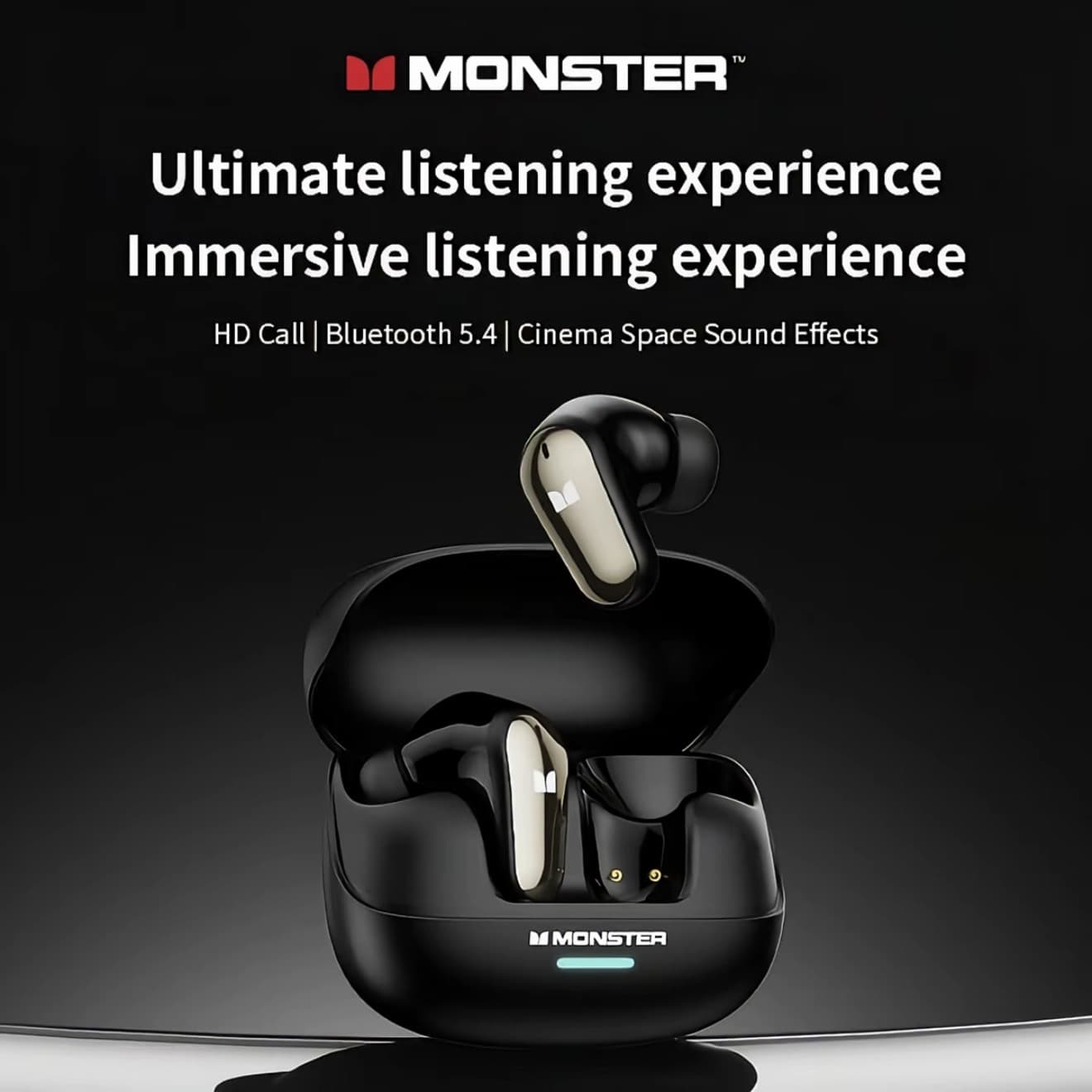 Monster MQT52 ชุดหูฟังบลุทธ โรสาย แบบอินเอียร์ บลูทูธ 5.4 พร้อมเวลาแฝงต่ำ อายุการใช้งานแบตเตอรี่ยาวนาน คุณภาพสูง เหมาะสำหรับเล่นกีฬาและเล่นเกม เข้ากัน ได้กับอุปกรณ์ Android และ IOS (รับ 16,700 แต้ม)