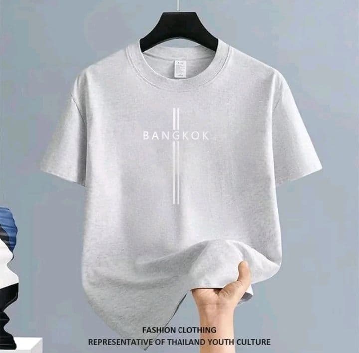 สีเทา เสื้อยืดทูโทน [COD] เสื้อยืด คอกลม T-shirt เนื้อผ้านุ่มระบายอากาศดี (รับ26,200แต้ม)