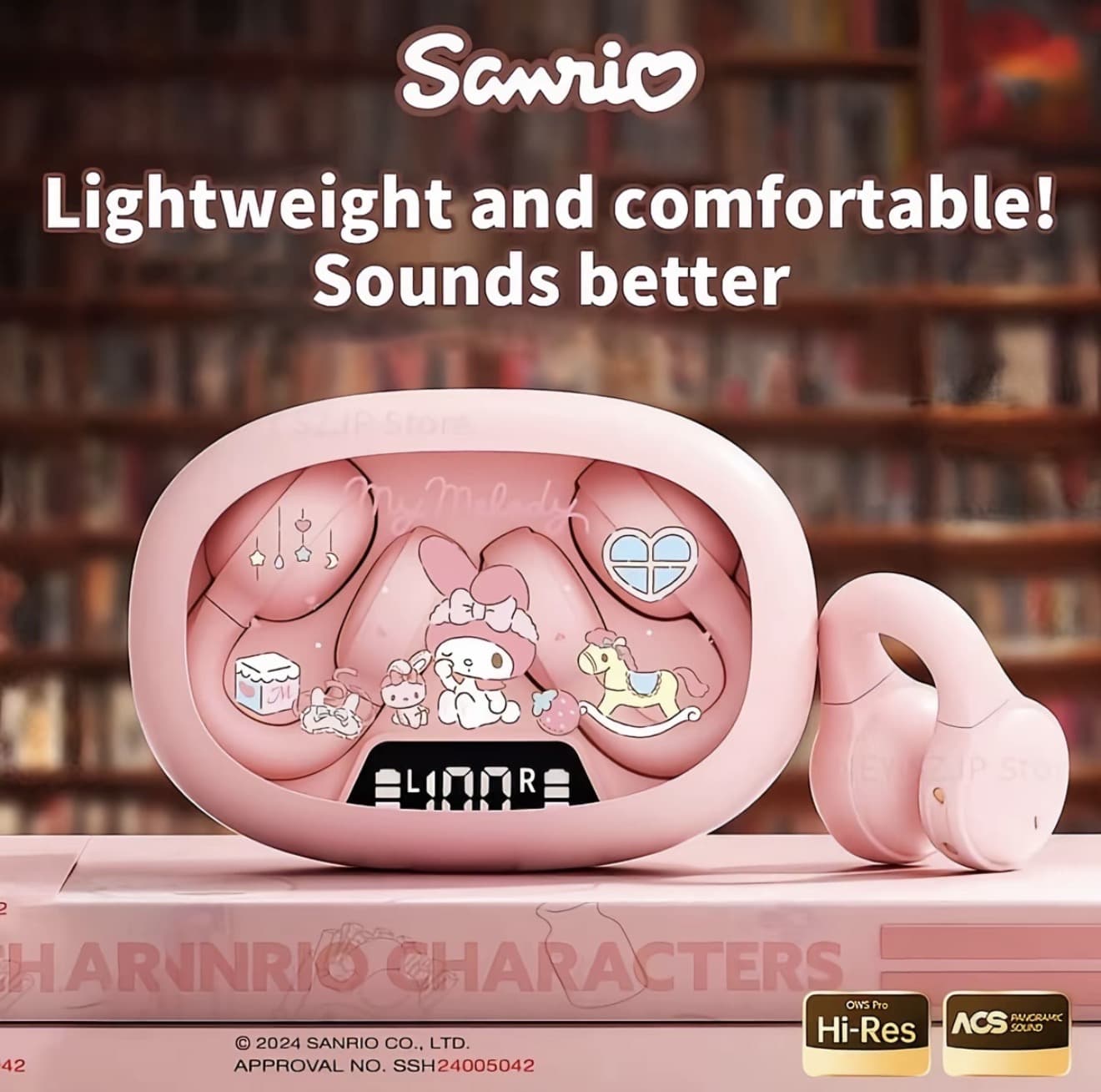 EarClip, Sanrio X53, หูพงบลูทูธ 5.4 Tพร, หูฟ สเตอริโอ HD, หูฟังสำหรับโทร, ตัดเสียงรบกวน, หูฟังไร้สาย, ชุดหูฟังกีฬา(รับ 16,700 แต้ม)