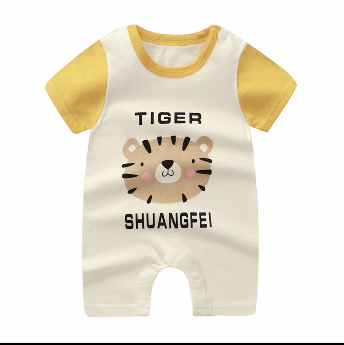 ชุดบอดี้สูทลายสิงโตเหลือง Size 90 cmสำหรับ เด็กแรกเกิด แบบมีกระดุมที่ไหล่และเป้ากางเกง (รับ7,350 แต้ม)