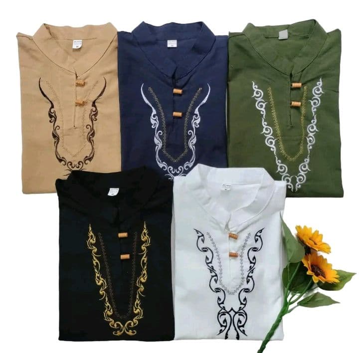 เสื้อผ้าหม่องวินเทจ เสื้อม่อฮ่อม เสื้อคอจีนใส่ได้ทั้งชายแหละหญิง(ลายปักแต่ละรอบจะมาไม่เหมือนเดิมนะคะ Clothingผ้าฝ้าย (รับ14,200แต้ม)