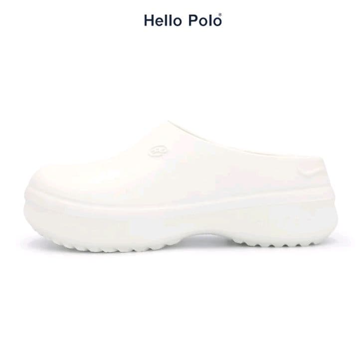 รองเท้าคัทชู Hello Polo สีขาว รุ่นHP8009W ไซส์36-45 วัสดุยางEVA ทนทาน ยืดหยุ่นสูงรองรับแรงกระแทกได้ดี (รับ36,200แต้ม)