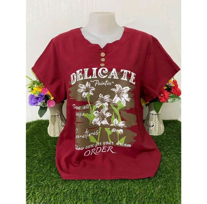 ลาย-5 เสื้อผู้หญิง เสื้อยืดสาวอวบ เสื้อผัววันคุยแม่ รอบอก38-44 (รับ9,700แต้ม)