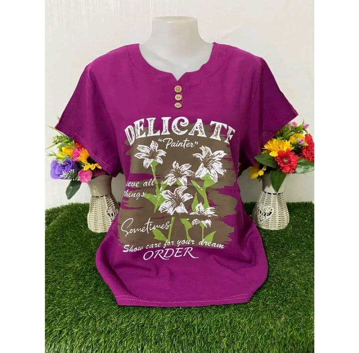 ลาย-6 เสื้อผู้หญิง เสื้อยืดสาวอวบ เสื้อผัววันคุยแม่ รอบอก38-44 (รับ9,700แต้ม)