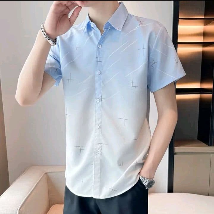 ฤดูร้อนใหม่ สีฟ้าอ่อน เสื้อเชิ้ตแขนสั้นผู้ชายธุรกิจสบายๆ เสื้อเชิ้ตเด็กผู้ชาย ครึ่งแขนเสื้อคอยาว เสื้อแฟชั่นผู้ชาย เสื้อคอจีนผู้ชาย พีอินทรีเสื้อวินเทจ (รับ12,200แต้ม)