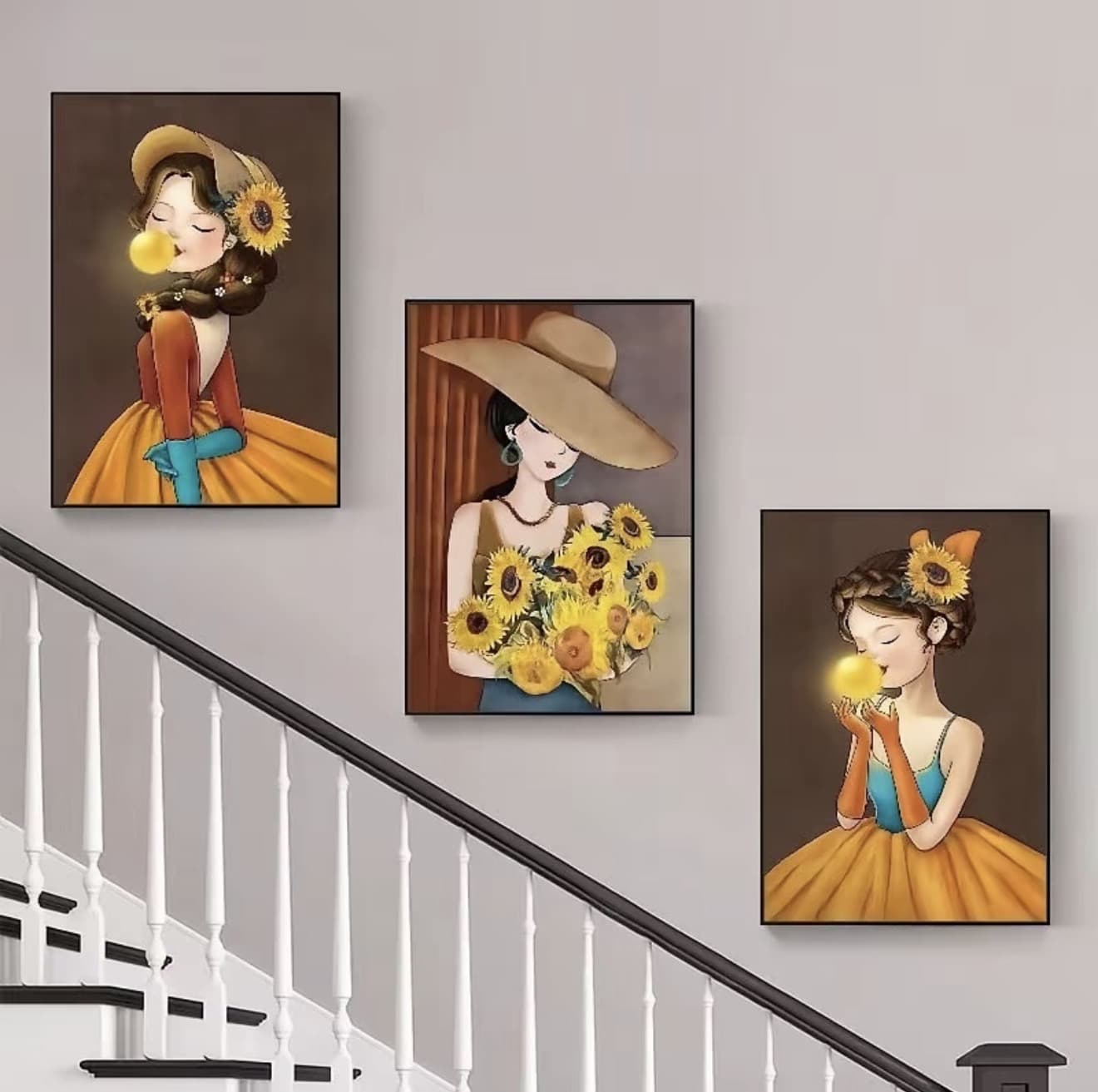 3Pcs 40*60cm ขนาดใหญ่ รูปภาพติดผนัง มินอมอล รูปภาพติดผนังพร้อมกรอบ รูปภาพติดผนังขนาดใหญ่ ผนัง ตกแต่งบ้าน (รับ 28,750 แต้ม)