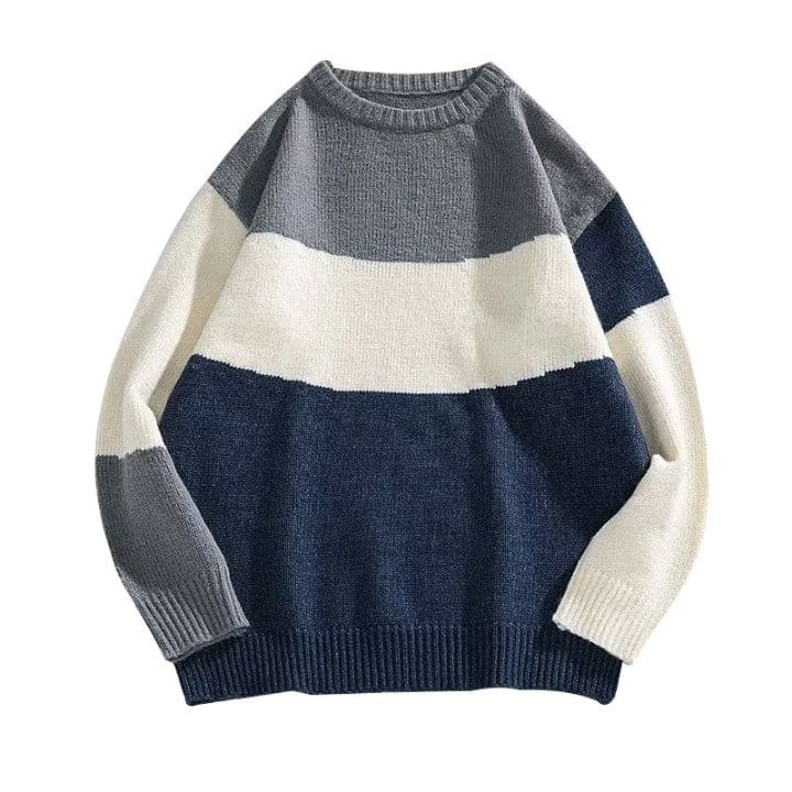 สีเทา เสื้อสเวตเตอร์ผู้ชาย คุณภาพสูง ฤดูใบไม้ร่วงและฤดูหนาวมาใหม่ ทรงหลวม สไตล์เกาหลีเหมาะสำหรับนักเรียน เสื้อถักฐาน สไตล์ญี่ปุ่น เสื้อสเวตเตอร์อินเทรนด์ (รับ36,200แต้ม)