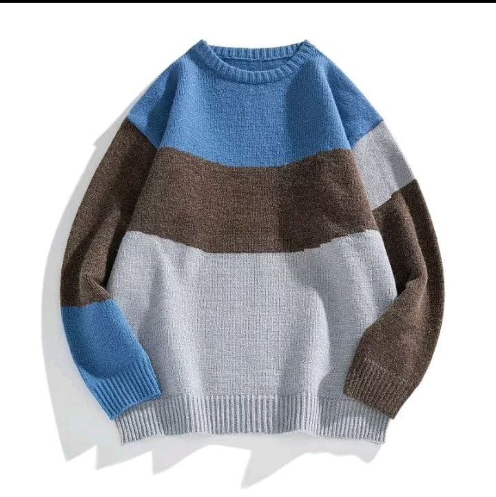 สีฟ้า เสื้อสเวตเตอร์ผู้ชาย คุณภาพสูง ฤดูใบไม้ร่วงและฤดูหนาวมาใหม่ ทรงหลวม สไตล์เกาหลีเหมาะสำหรับนักเรียน เสื้อถักฐาน สไตล์ญี่ปุ่น เสื้อสเวตเตอร์อินเทรนด์ (รับ36,200แต้ม)
