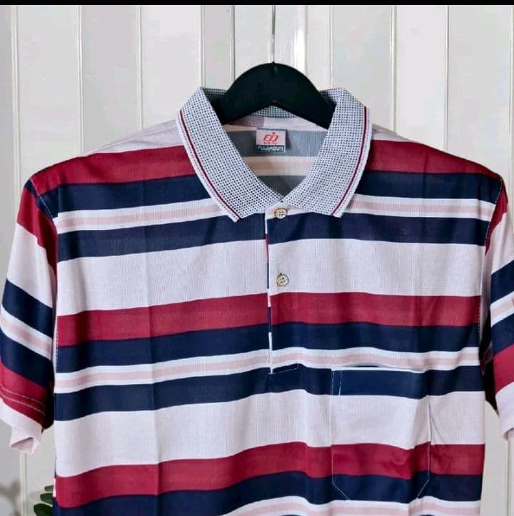 สีแดง เสื้อโปโลคุณพ่อคุณตาเนื้อผ้าบางใส่สบายClothing สุภาพบุรุษManผู้ชายคอปกPolo Shirt (รับ11,200แต้ม)