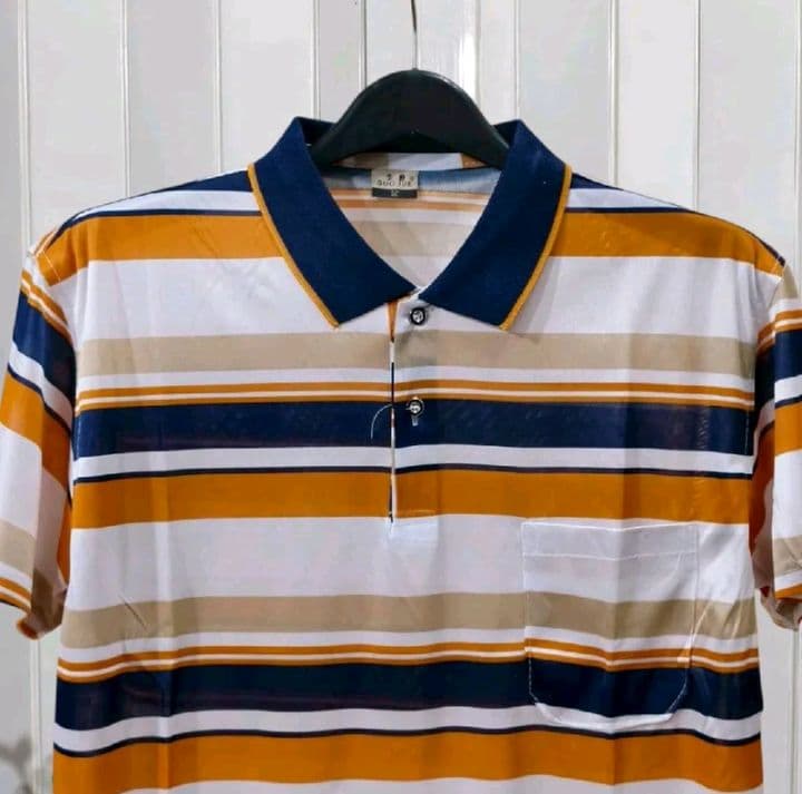 สีเหลือง เสื้อโปโลคุณพ่อคุณตาเนื้อผ้าบางใส่สบายClothing สุภาพบุรุษManผู้ชายคอปกPolo Shirt (รับ11,200แต้ม)