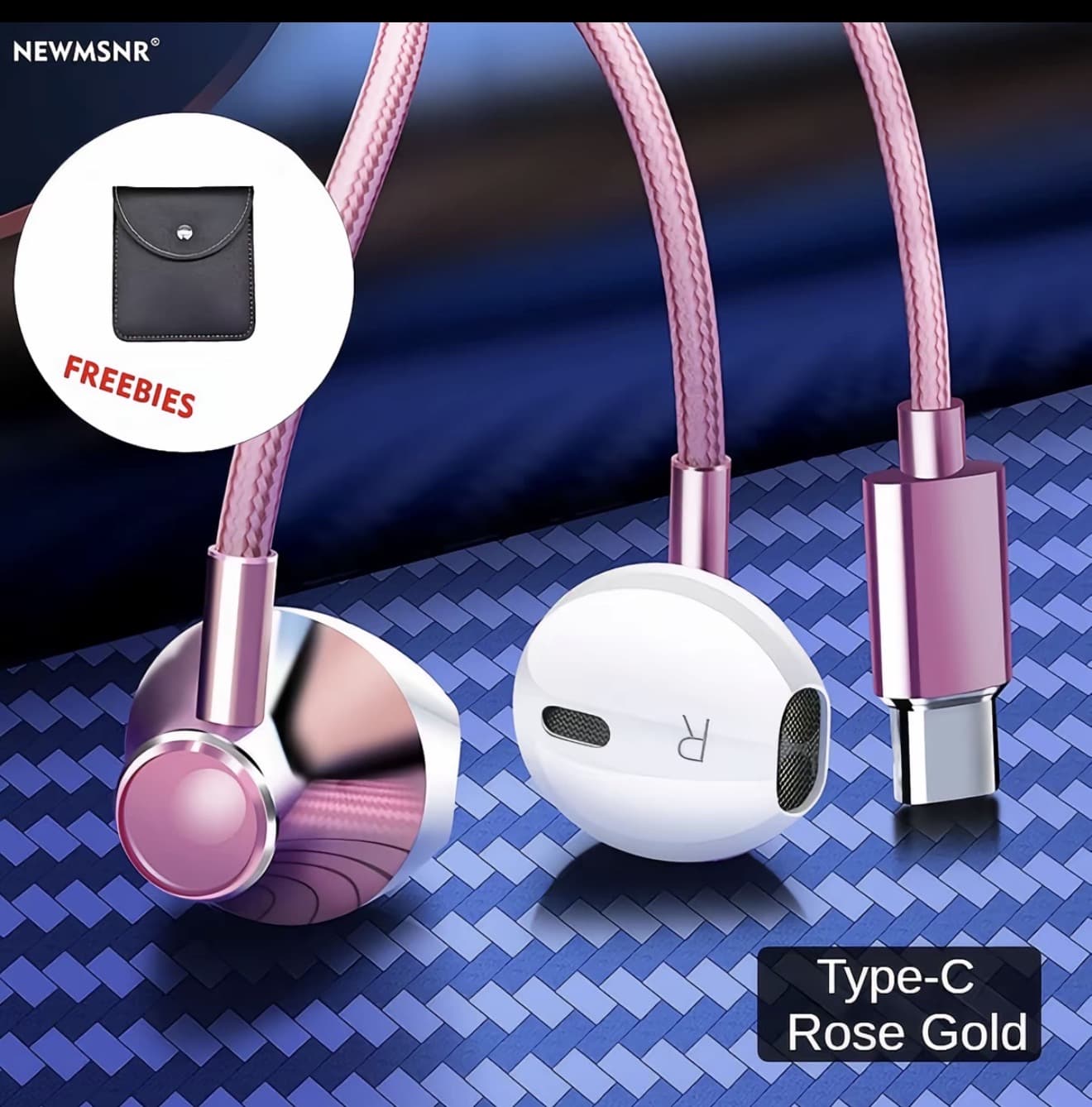 Newmsnr หูฟังแบบมีสาย Type-C / 3.5mm หูฟังเสียง ดี เบสหนัก ไมค์ HD ตัดเสียงรบกวน หูฟังเล่นเกม กันนำใช้กับ iPhone Samsung Android สำหรับ PUBG Free Fire (รับ 15,150 แต้ม)