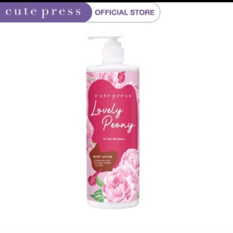 Cute Press ครีมตัวหอม เลิฟลี่ พีโอนี่ บอดี้ โลชั่น ขนาด 490 มล. เพลิดเพลินไปกับความหอมราวกับอยู่ท่ามกลางมวลดอกพีโอนี่ ทุกครั้งที่ทา ด้วยโลชั่นบำรุงผิวกาย พร้อมคุณค่าจากคอลลา เจน เปปไทด์ คอมเพล็กซ์, ไฮยาลูโรนิค แอซิด และสารสกัด จากดอกพีโอนี่ ช่วยบำรุงให้ผิวคุณเนียนนุ่ม กระจ่างใส แลดู อ่อนเยาว์ และคงความชุ่มชื่นยาวนานถึง 12 ชั่วโมง(รับ16750แต้ม)