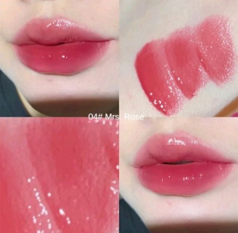 Hydrating กระจกแก้ว ลิปกลอสเนื้อ แข็ง ลิปสติกเจลลี่แสงน้ำ หมีน้อยน่ารัก ติดทนนาน (รับ11000แต้ม)