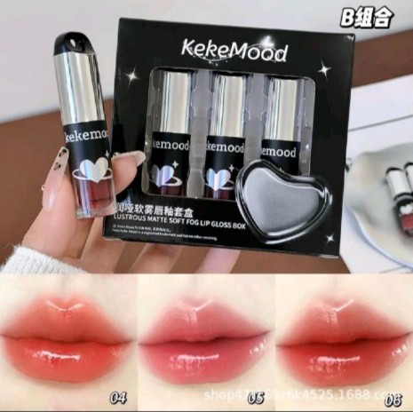 Moisturizing Soft Fog Lip Glazed Case ลิปสติกกระจกเงา Waterlight Lip Oil ฤดูใบไม้ร่วง และฤดูหนาว(รับ13450แต้ม)