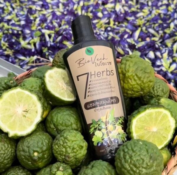 แชมพูไบโอเวช สมุนไพร 7 ชนิด (Shampoo Biovech) ลดผมขาดหลุดร่วง ถนอมเส้นผม บำรุงผม กระตุ้นการงอกใหม่ ขนาด 225 มิลลิลิตร - Image 3
