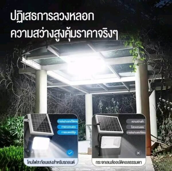 ไฟสปอตไลท์โซล่าเซลล์กันน้ำ LED IP68 solar light outdoorพลังงานแสงอาทิตย์ - Image 2
