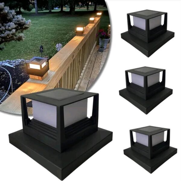 โคมไฟหัวเสาโซล่าเซลล์พร้อม2สี ไฟฟัวเสาโซล่า ไฟ LED กันน้ำ - Image 4