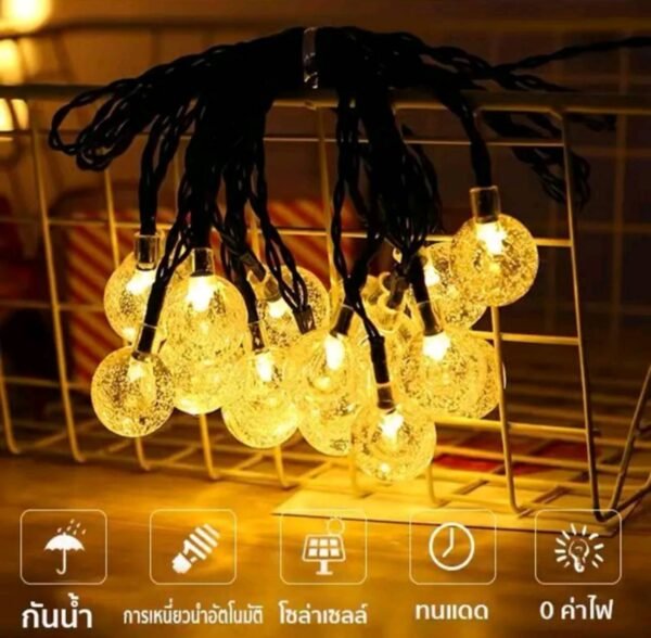 ไฟตกแต่งโซล่าเซลล์ รุ่น 50LED 10เมตร