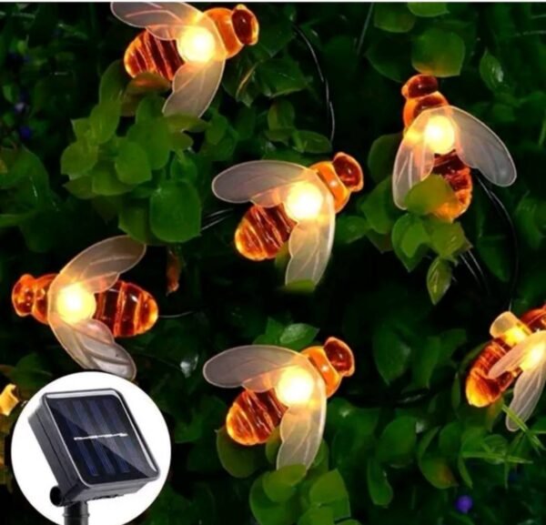 ไฟตกแต่งโซล่าเซลล์ LED ตัวผึ้งกันน้ํารูปผึ้งน้อยยาว5เมตร