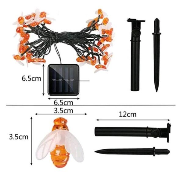 ไฟตกแต่งโซล่าเซลล์ LED ตัวผึ้งกันน้ํารูปผึ้งน้อยยาว5เมตร - Image 5