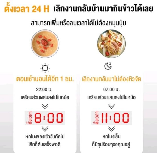 CAMEL หม้อหุงข้าวทรงเหลี่ยมอัจฉริยะ 5.0L - Image 6