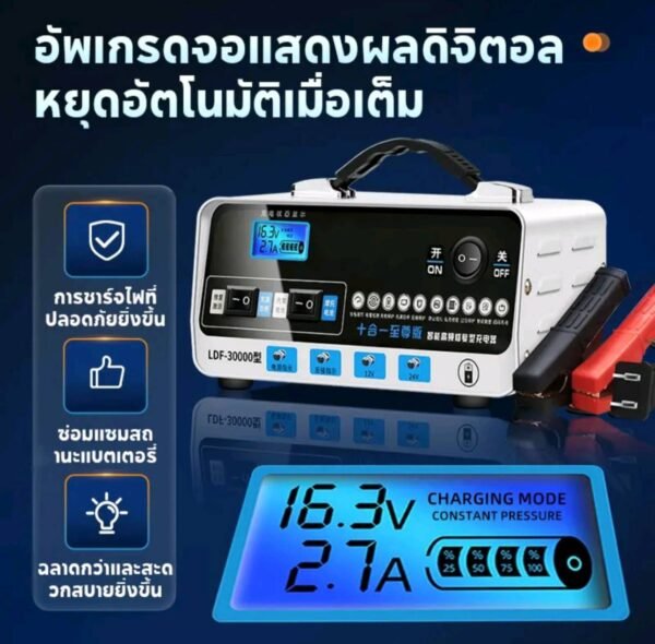 SOARFLY รุ่นอัปเกรดเครื่องชาร์จแบตเตอรี่รถยนต์ 12V/24V รุ่น: 800A/1000A - Image 2