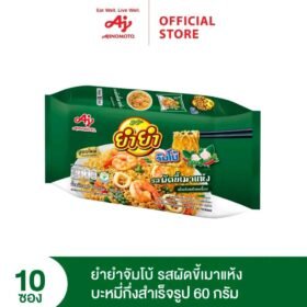ยำยำจัมโบ้ รสผัดขี้เมาแห้ง บะหมี่กึ่งสำเร็จรูป แพ็ค 10 ซอง