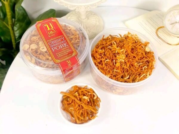 หมูฝอยเส้นทอดกรอบ ไร้น้ำมัน สูตรพิเศษหอมเจียว 100 กรัม 5 กระปุก - Image 3