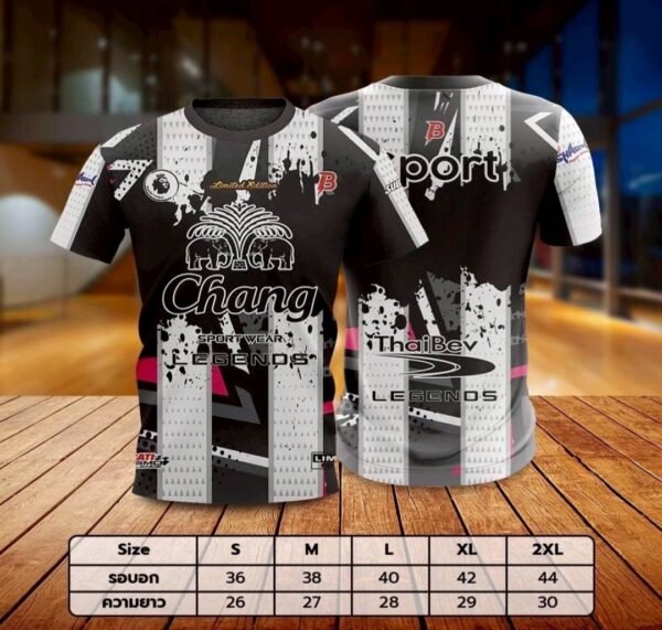 เสื้อกีฬา เสื้อพิมพ์ลายช้างดำ ใส่ได้ทั้งชายและหญิง ใส่ออกกำลังกายและใส่อยู่บ้าน