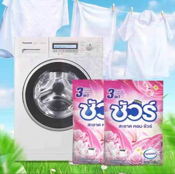 ผงซักฟอก แพ็คละ 1800 กรัม รวม 3 แพ็ค ผงซักผ้า ผลิตภัณฑ์ขจัดคราบ เสื้อผ้า ทำความสะอาด - Image 3
