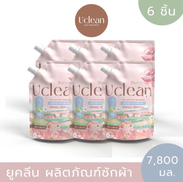 ยูคลีน น้ำยาซักผ้า ขจัดคราบ สูตรเข้มข้น กลิ่นดอกไม้ในสวน 7,800 มล. X6ถุง