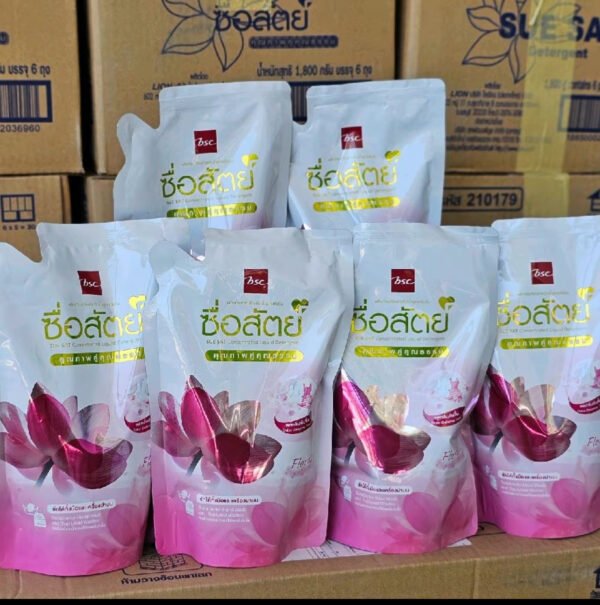 ซื่อสัตย์ ผลิตภัณฑ์ซักผ้าชนิดน้ำ (ซื้อ4แถม2) 6ถุง ขนาด500ml