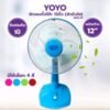YOYO พัดลมตั้งโต๊ะขนาด12รุ่น SM12-01นิ้วหลากสีมาตรฐานมอก 934-2558