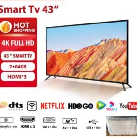 ทีวี Smart TV 4K UHD HDR+ TV HDMI/VGA/DP มาตราฐานเลขที่ มอก.1-2563 / สมาร์ทท์ีวี 43นิ้ว