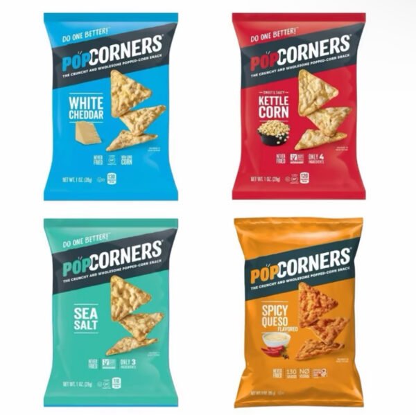 Popcorners Corn Snack Chips 1oz Bag - 4 รสชาติ (1 ออเดอร์ / 2 แพ็ค)