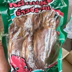 หมึกผ่าไหว้เจ้า ตัวใหญ่ 5 นิ้วขึ้นไป 200 กรัม หนวดยาว เนื้อหวาน