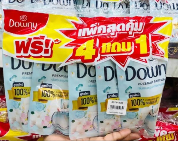ดาวน์นี่ปรับผ้านุ่ม (รุ่น 4+1) ขนาด 100-110 มล. กลิ่นหอมคอตตอนธรรมชาติ สีขาว