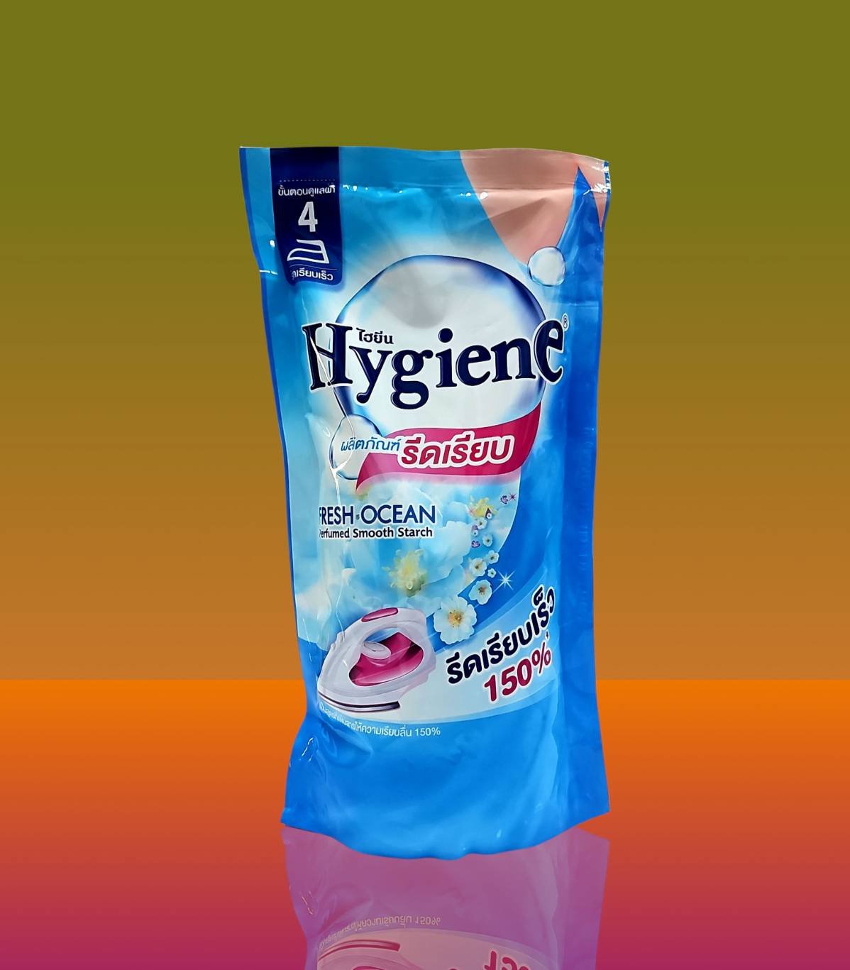 ผลิตภัณฑ์รีดเรียบ ไฮยีน กลิ่น FRESH OCEAN ขนาด 500 มิลลิลิตร จำนวน 2 ถุง